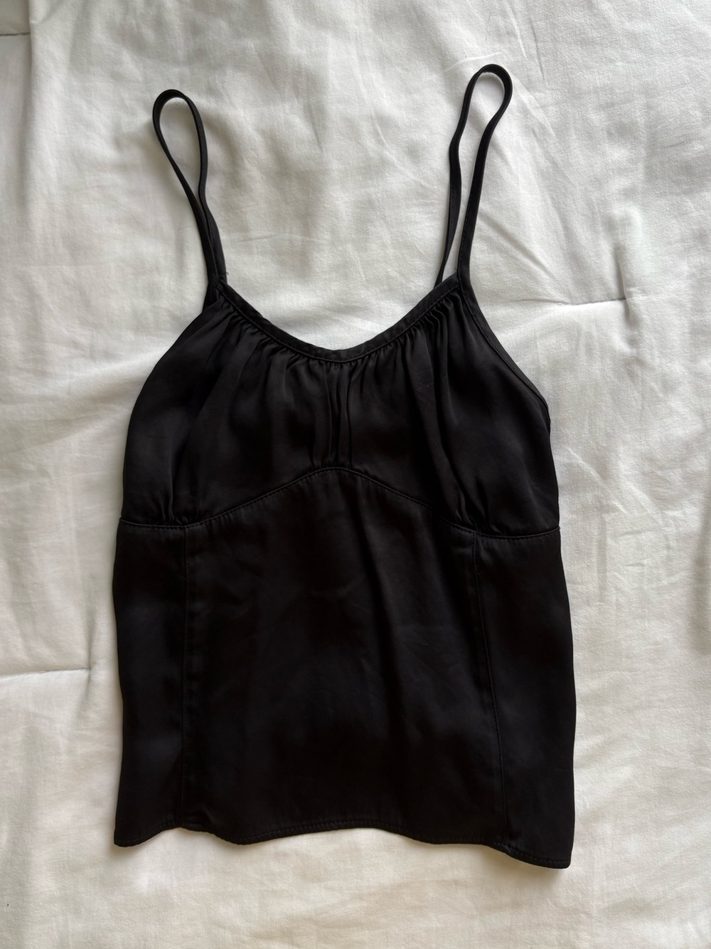 KOTN Black Silk-Feel Spaghetti Strap Cami